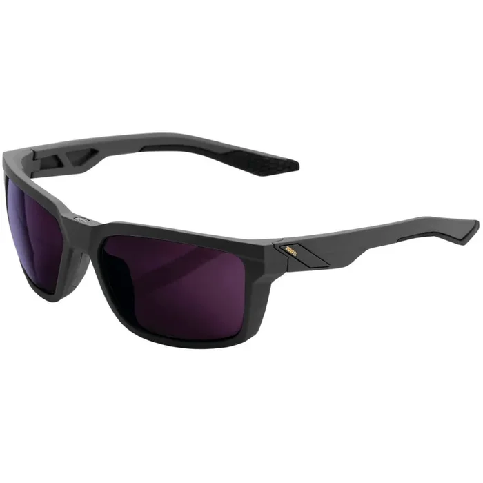 100% Daze Sunglasses Soft Tact Midnight Mauve with Purple Lens – 61030-053-78