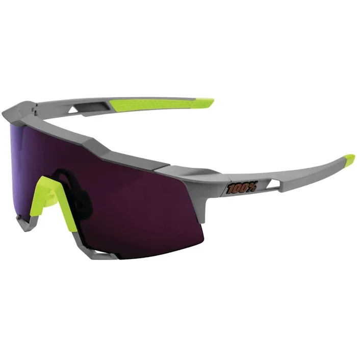 100% Speedcraft Sunglasses Soft Tact Midnight Mauve with Purple Lens – 61001-053-78