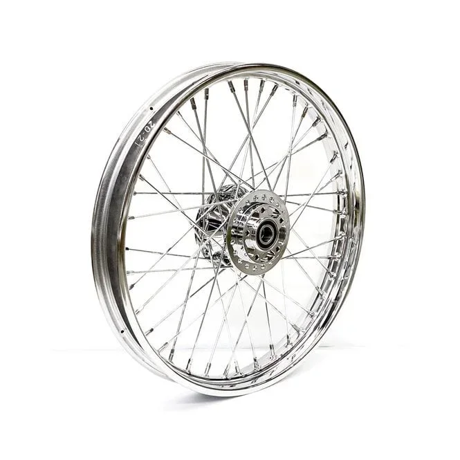 2.15 X 21 Front Wheel 40 Spokes Chrome