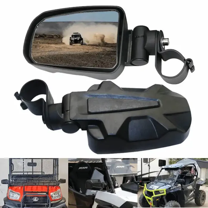 2″ UTV Cast Aluminium Pursuit Side View Mirror Compatible for Polaris RZR XP1000 Ranger Can-Am Commander Maverick