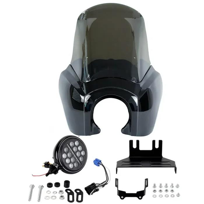 2020-2025 Harley Softail Low Rider S 114 117 FXLRS T-Sport Fairing Windshield w/ 5.75‘‘ LED Headlight Projection Headlamp Kit