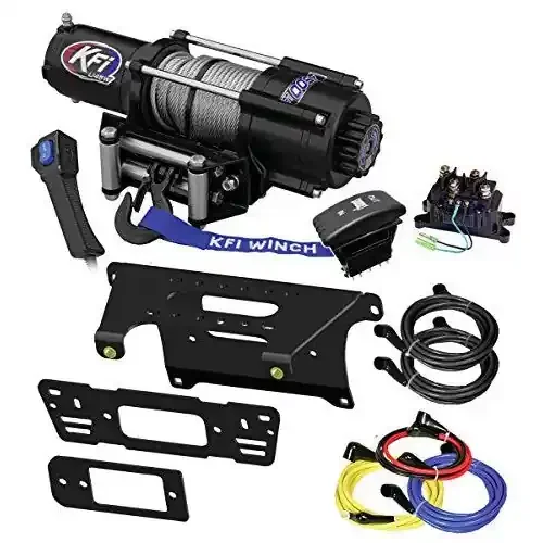 4500 lb KFI Wide Winch Combo Polaris Ranger Full Size 2013-18 XP900 XP 900 Crew