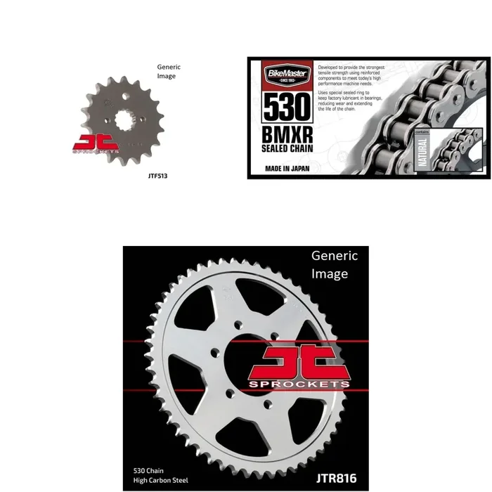 530 BMXR Chain Natural, Front & Rear Sprocket Kit for SUZUKI GS700E/ES 1985