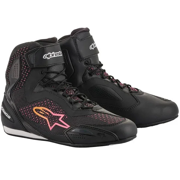 Alpinestars Stella Faster-3 Rideknit Shoes – Black / Yellow / Pink