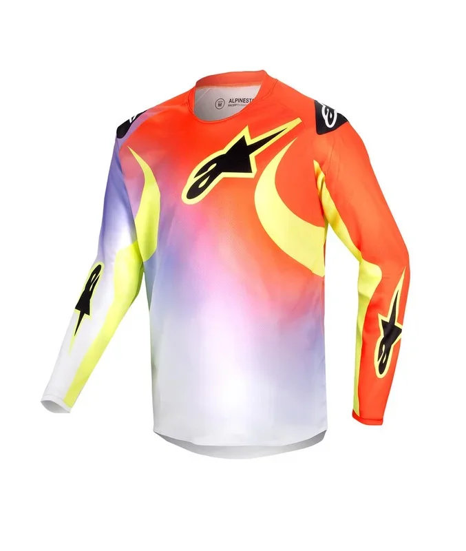 ALPINESTARS YOUTH RACER LUCENT WHITE NEON RED YELLOW FLUO JERSEY