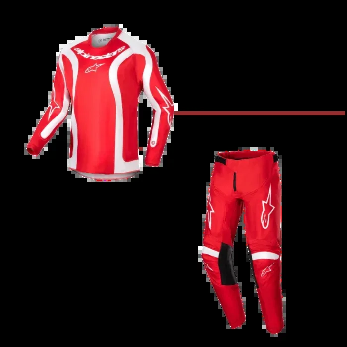 ALPINESTARS YOUTH RACER LURV MARS RED WHITE KIT COMBO