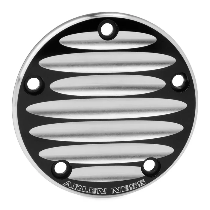 Arlen Ness Black Deep Cut II 5 Hole Point Timing Cover Harley Twin Cam New