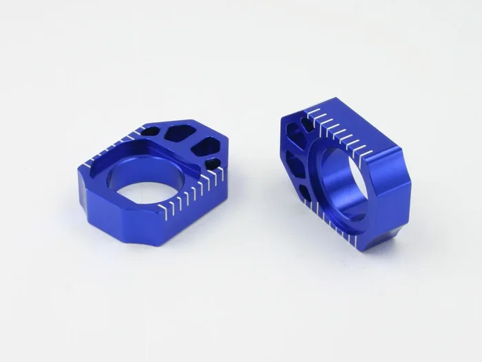 AXLE BLOCKS YZ 125/250 02-22, WRF 04-20 BLUE