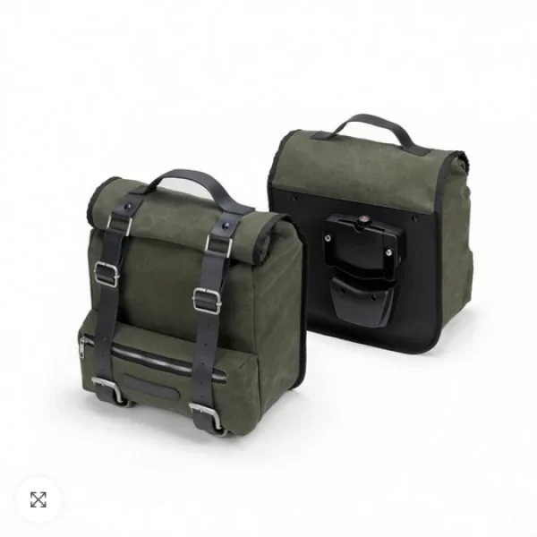 Benelli Canvas side bags – Military green – Tank Bags
