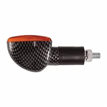 Bikeit Long Stem Mini Spear Indicators (Carbon / Amber Lens)