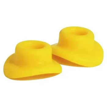 Bikeit Rubber Valve Seals Yellow (Pair)