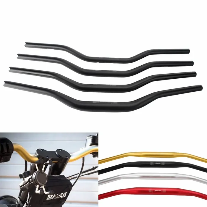 Club Moto Style Bar with 1″ End MX Variable Section Aluminum Conical Fat Handlebar For Harley Dyna Softail Sportster Road King Glide