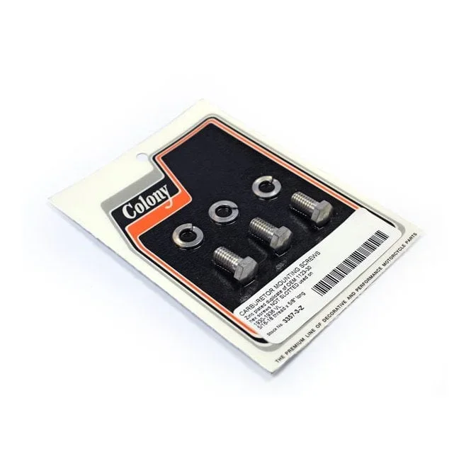 Colony carburettor mount screws 30-36 H-D 74″ VL models
