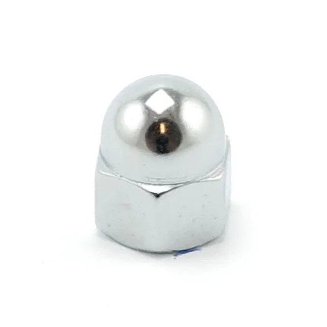 Colony M10 x 1.25 acorn nuts chrome. Low Crown