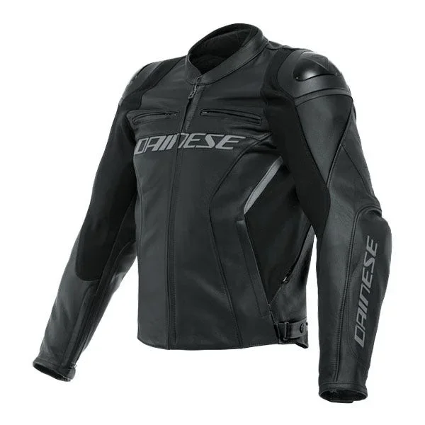 Dainese Racing 4 Leather Jacket – Black/Black