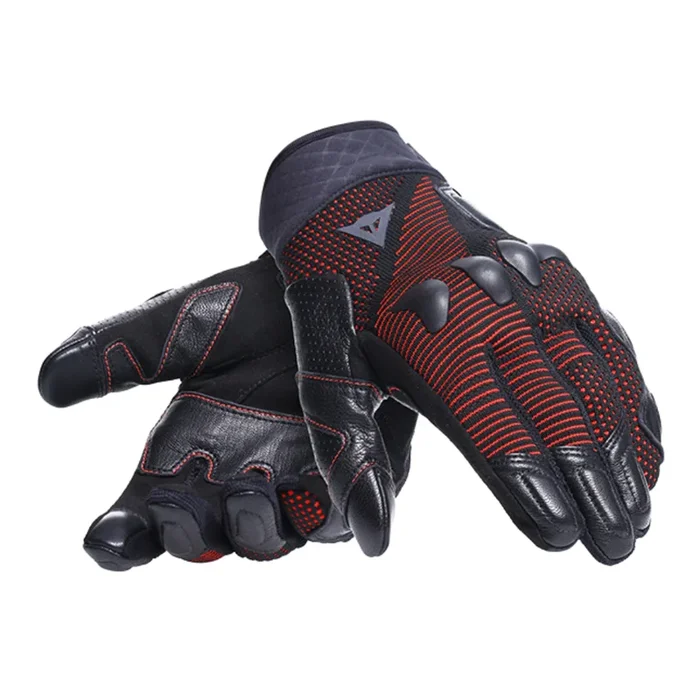 Dainese Unruly Ergo-Tek Gloves – Black/Fluo Red