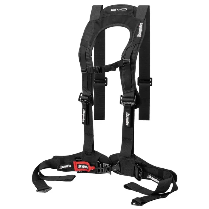 DragonFire Racing 2″ EVO 4-Point Harness – Black – 14-0040