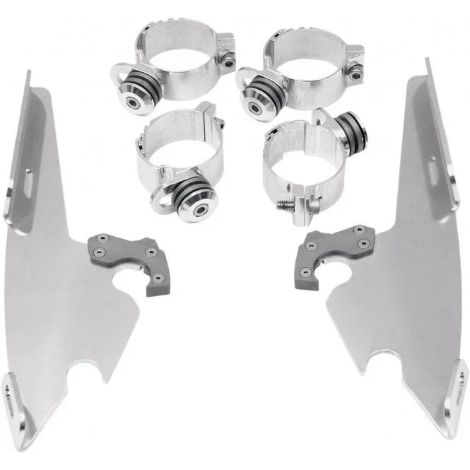 Fats/Slim Windshield Trigger-Lock Complete Mount Kit Dyna, Softail