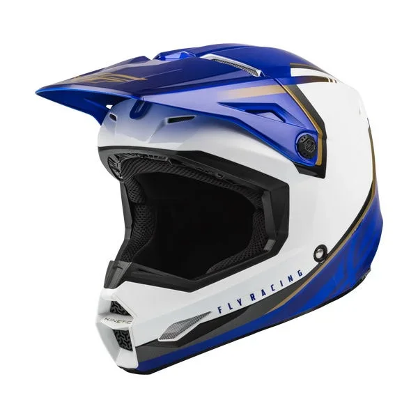Fly Kinetic Vision MX Helmet White Blue