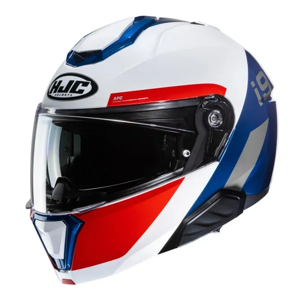 HJC I91 Bina White Blue Red L – Flip Up Helmets