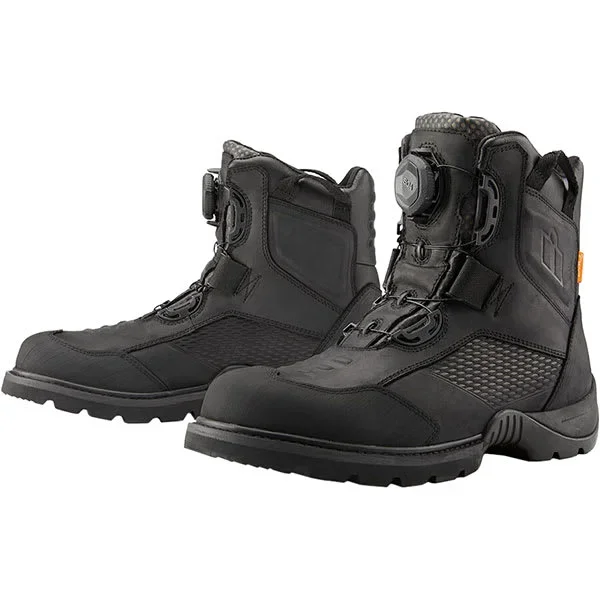 Icon Stormhawk Waterproof Leather Boots – Black