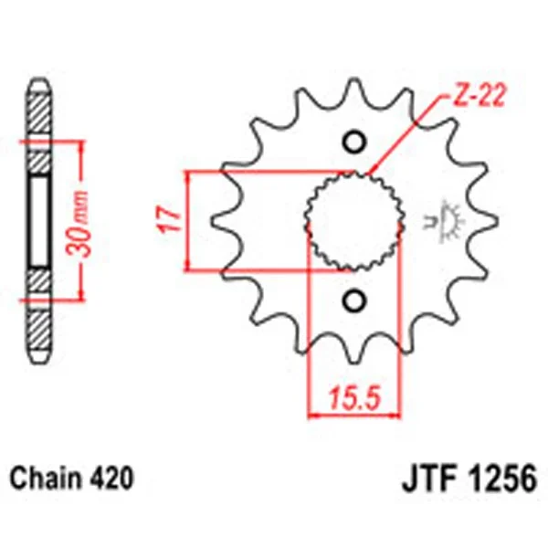 JT Gear Box Sprockets G/B 1256-14 HON – Chain & Sprocket Kits