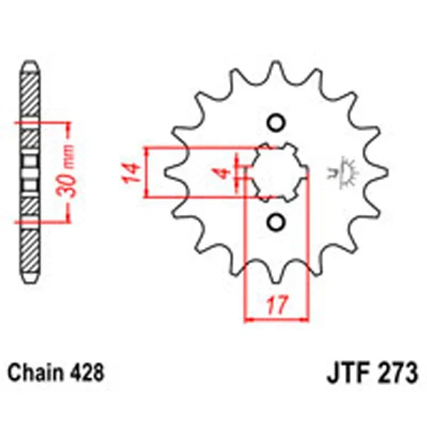 JT Gear Box Sprockets G/B 273-14 SUZ – Chain & Sprocket Kits