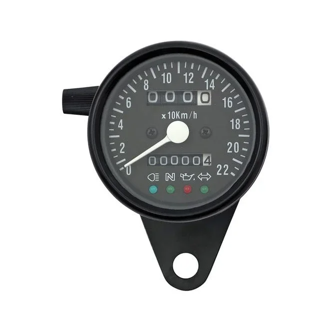 LED Mini Speedo 2:1 Kmh. Black With Black Face Plate