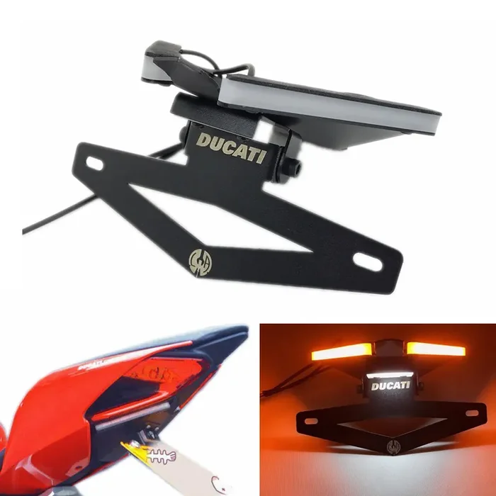 LED Tail Tidy Fender Eliminator Kit Integrated Turn Signals License Plate Light Bracket For Ducati 899 / 959 / 1199 / 1299 Panigale ‘12-‘19