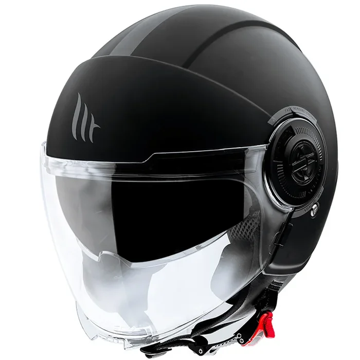 MT Helmets MT Viale Solid – Black Extra Small – Open Face Helmets