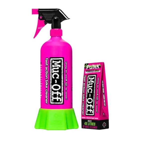 Muc-Off Punk Powder Bike Cleaner (4 Pack) & Bottle Bundle – Cleaning Products
