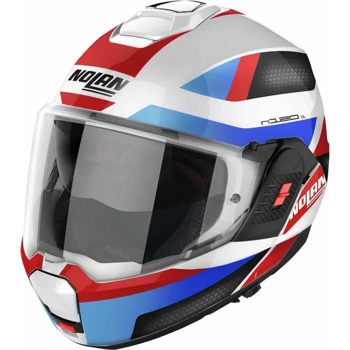 Nolan N120-1 Subway Helmet Metal White Blue Red 024