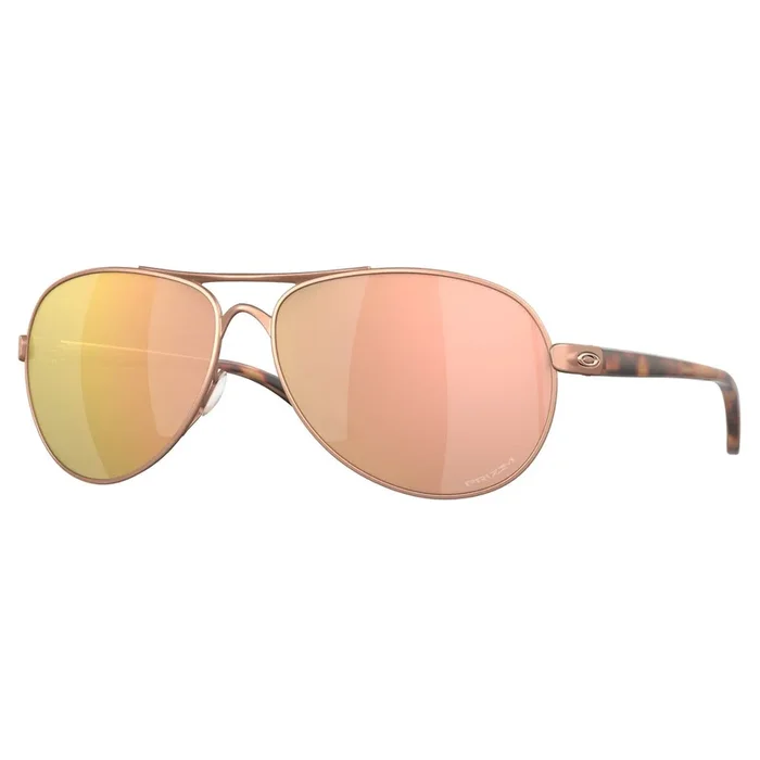 OAKLEY FEEDBACK SUNGLASSES (SATIN ROSE GOLD) PRIZM ROSE GOLD LENS