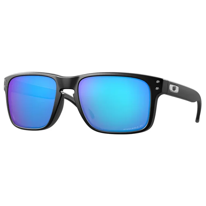OAKLEY HOLBROOK SUNGLASSES (MATTE BLACK) PRIZM SAPPHIRE POLARIZED LENS