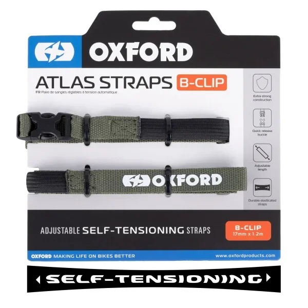 Oxford ATLAS B CLIP[ 17mm x 1.2M Lichen(pair) – Straps