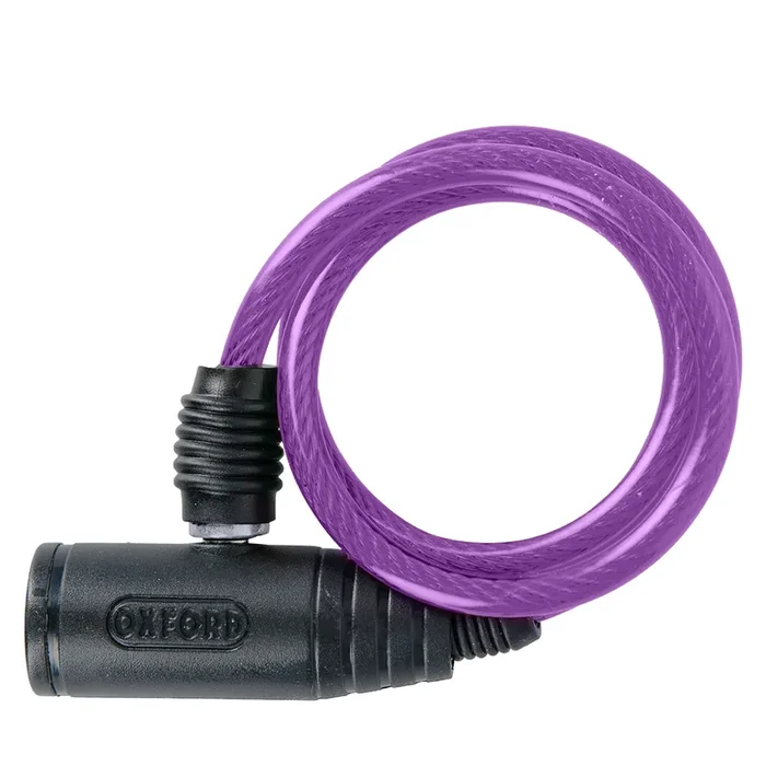 Oxford BUMPER CABLE LOCK PRUPLE 6MM X 600MM – Cable Locks