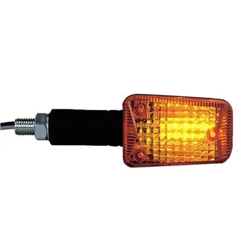 Oxford Rectangle Indicator Blk Short Stem Clear Lens