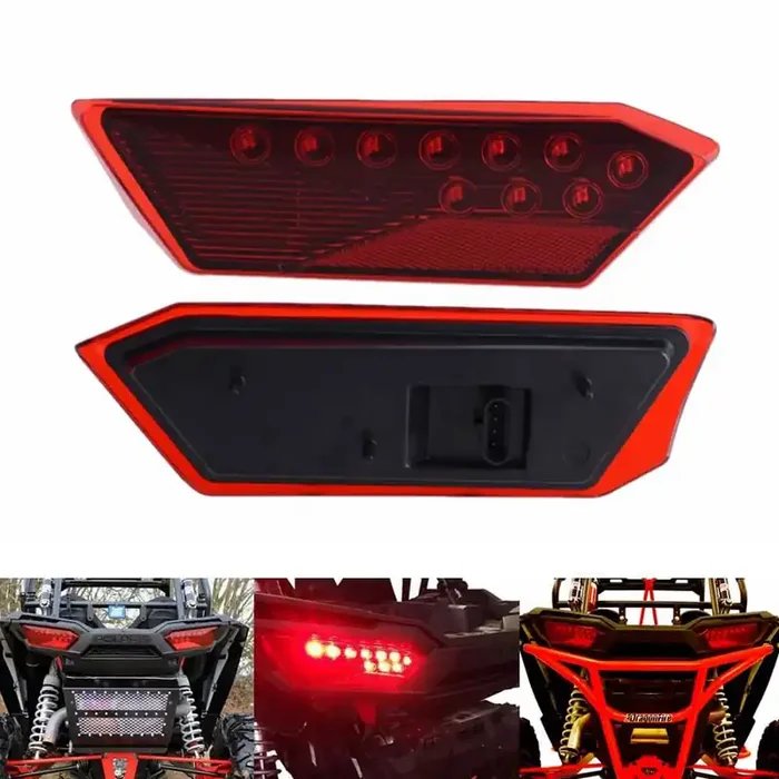 Polaris RZR LED Tail Lights Rear Tail Lamp Replacement for POLARIS 2014-2025 RZR 1000 900 XP S 4 Turbo Premium Red Smoked