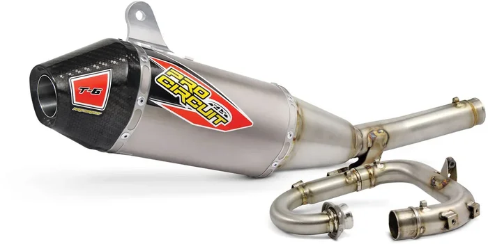 PRO CIRCUIT T-6 ACU STAINLESS SYSTEM CARBON END CAP YAMAHA YZ250F 19-23