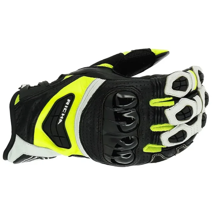 Richa Stealth Evo Gloves Black White Yellow