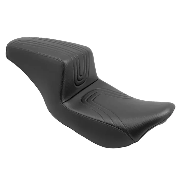 Rider Passenger Step-Up Seat For Harley Touring ‘09-‘23 Black Stitching Mactions