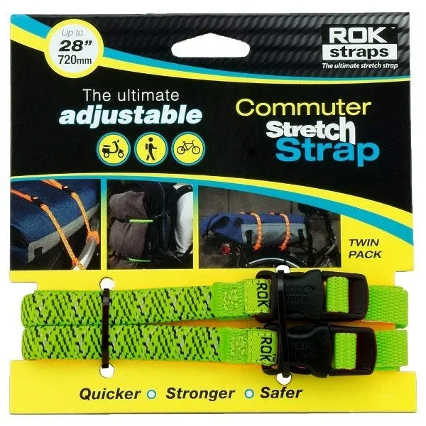Rok Straps Commuter 12mm 2 Pack – Green Reflective