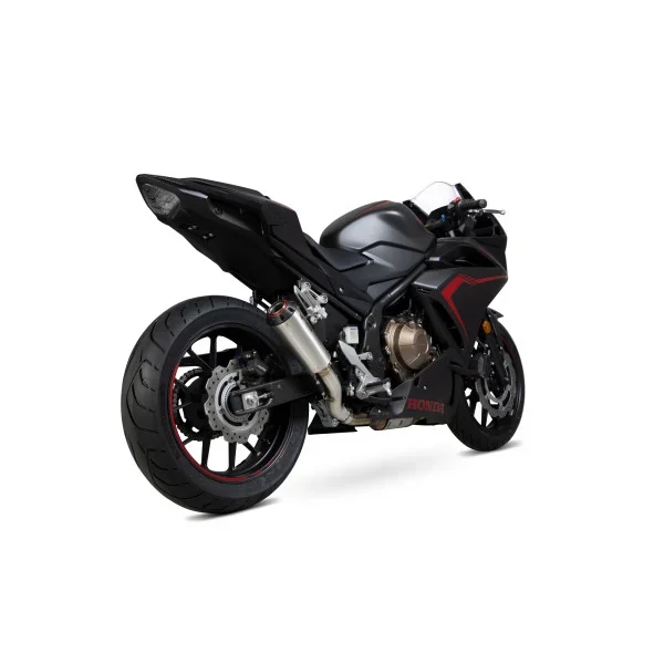 Scorpion Exhaust Honda CBR500 R 2019 – 2023 Red Power Slip-on Brushed Stainless Steel Sleeve – Exhausts