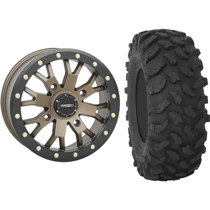 Set of 2 Mounted Wheel and Tire Kit Wheel 15×7 4+3 4/137 Tire 32×10-15 8 Ply