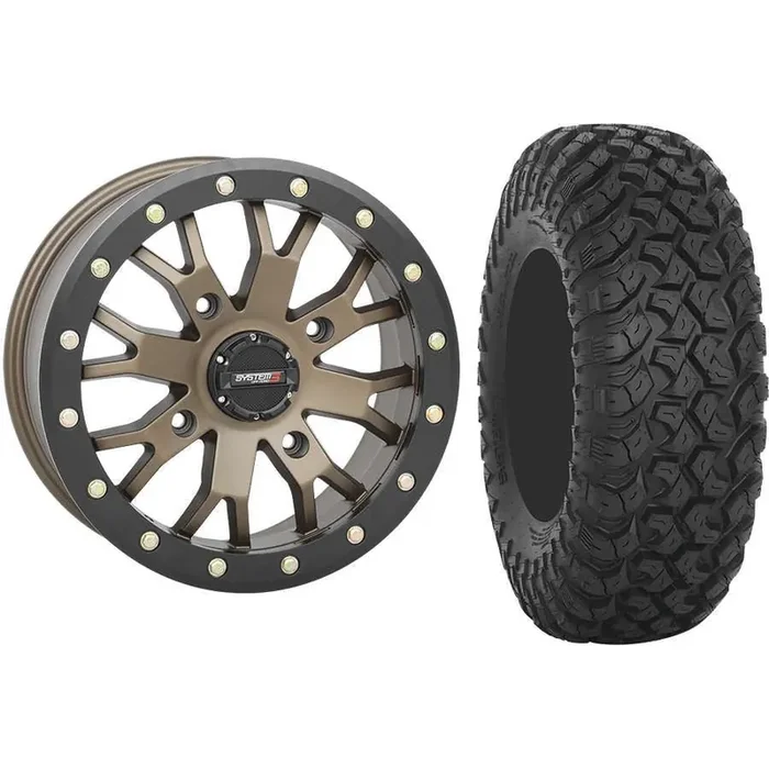 Set of 2 Mounted Wheel and Tire Kit Wheel 15×7 6+1 4/156 Tire 32×10-15 8 Ply