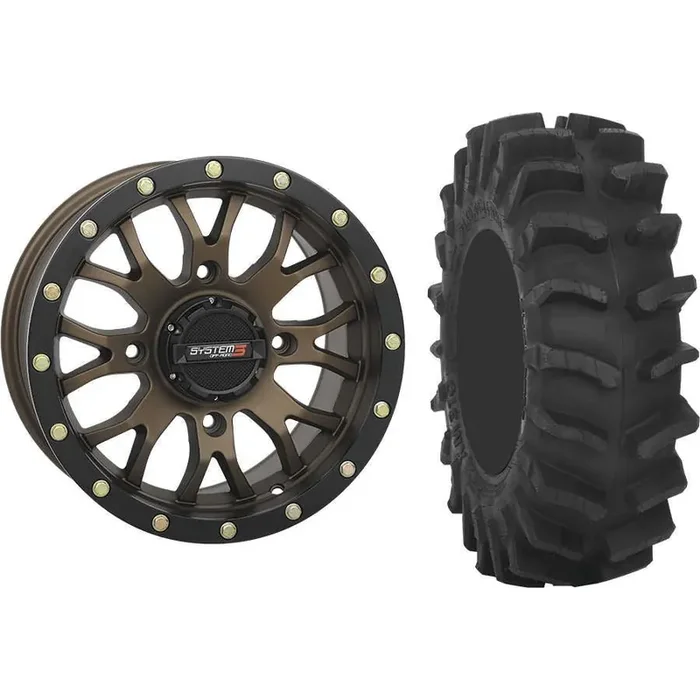 Set of 2 Mounted Wheel and Tire Kit Wheel 20×6.5 4+2.5 4/137 Tire 36×9-20 8 Ply