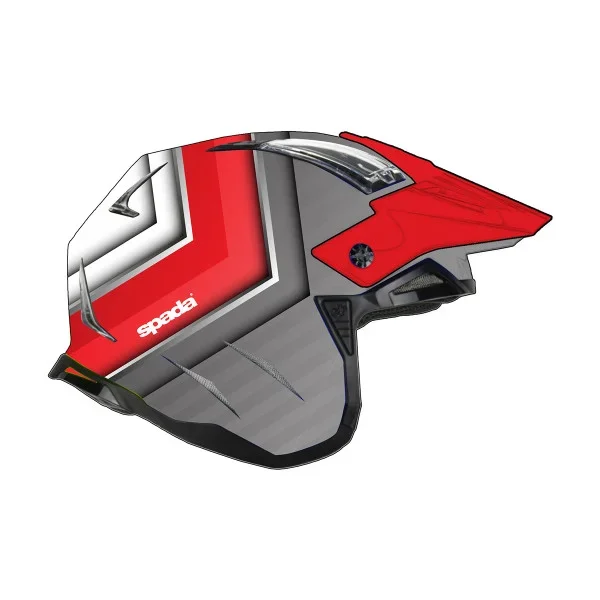 Spada rock 06 stasis grey/red x-small helmet – Open Face Helmets