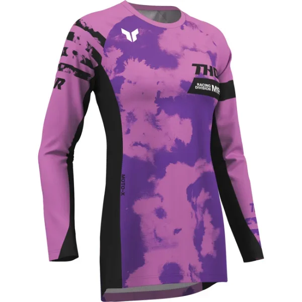Thor Ladies Launchmode Jersey – Bleach Black / Orchid