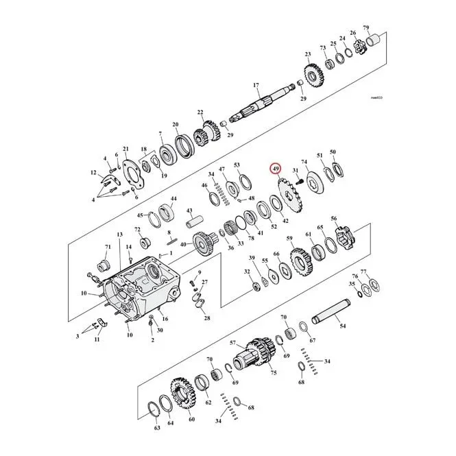 Transmission Sprocket, 23T.