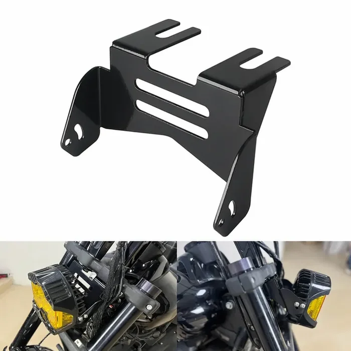 Universal 3.5″ Bar Mount Baja Designs LP6 Pro LED Auxiliary Light Lighting Bracket System Mounting Combo Kit For Harley Low Rider S Dyna Softail